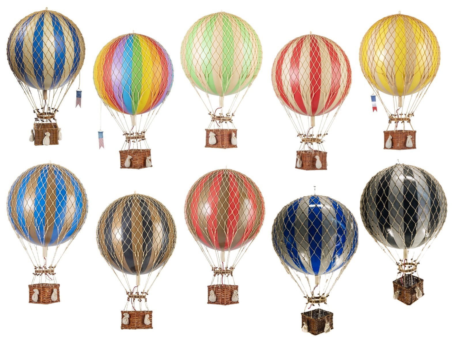 Authentic Models Royal Aero Hot Air Balloon Hanging Home Decor AP163 - 22" Size