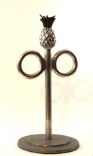Vintage Pewter Pineapple Standing Tea Towel H...