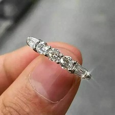 2.20Ct Round Cut Lab Created Diamond Engagement Ring 14K White Gold Finish