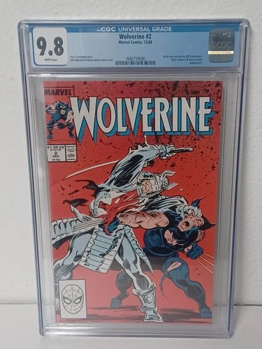 WOLVERINE #2 (Marvel Comics, 1988) CGC Graded 9.8 ~ SILVER SAMURAI ~ White Pages