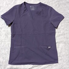 NEW Figs Scrub Top Women's Small Casma Three Pocket Purple Shadow PO 2197