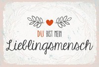 Holzschild 12X18 Cm Du Mein Lieblingsmensch Herz Deko Geschenk Holz Schild