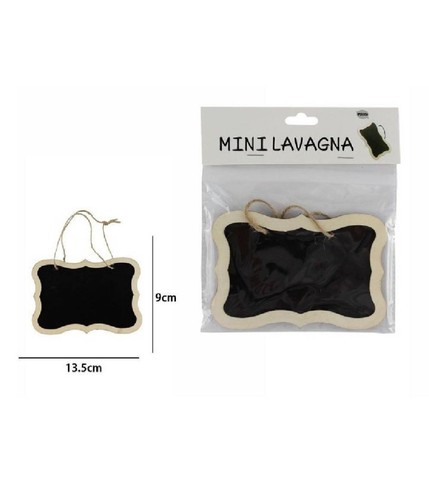 SET 2 MINI LAVAGNETTE IN ARDESIA SEGNAPOSTI DA APPENDERE LAVAGNA MEMO 53922A - Foto 1 di 2