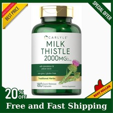 Extracto De Cardo Mariano 2000 Mg Silimarina Capsulas Blandas 180 Unidades Ys.