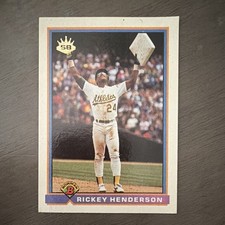 Bowman 1991 Rickey Henderson #692 Oakland Athletics Baseball Card Base Set