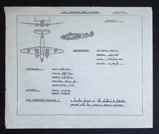 Original WWII Aircraft Recognition Drawing – Lockheed Vega Ventura
