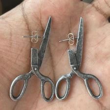 Gothic Vintage Punk Style Creative Scissors Design Stud Earrings