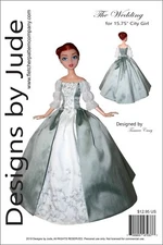 Outlander Claire Wedding Dress Sewing Pattern for 15.75" City Girl Dolls Poldark