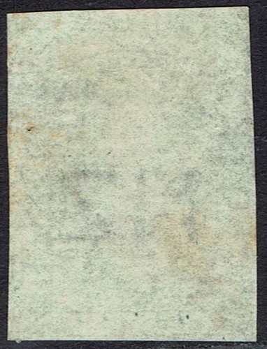NEW ZEALAND 1864 QV CHALON 1/- IMPERF WMK NZ USED - Picture 2 of 2