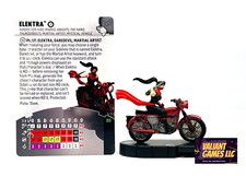 Marvel Heroclix Elektra 037 w/ Card Wheels of Vengeance Set