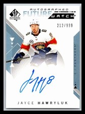 2018-19 SP Authentic #233 Jayce Hawryluk FW AU RC 212/999 !!