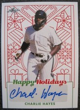 CHARLIE HAYES 2023 Leaf Holiday Happy Holidays AUTOGRAPH