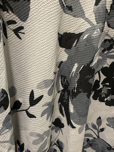 Laura Scott Grey/Black & White Size 44/UK 16 - Floral Top Smart Casual Blouse - Picture 2 of 5