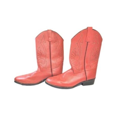 Masterson Women Red Leather Cowboy Boots  Style R… - image 1