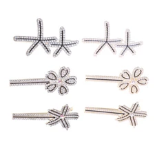 Small Girls Women Crystal Sweet Barrette Hair Clips BB Clip Pearl Duckbill Clip