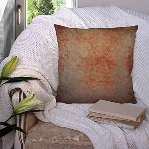 Throw Pillow Cover Abstract Brown Texture Cotton Linen Square Pillowcases Mes... - Picture 4 of 5