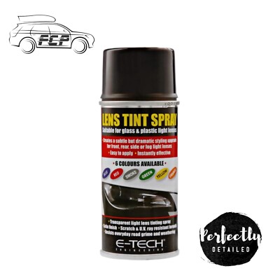 E-Tech Smoke Black Light Lens Tönung Tönung Spray Glas Auto Motorrad 150ml Satin