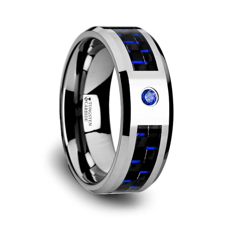 Tungsten sale sapphire ring