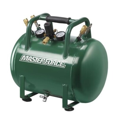 10 Gallon 225 PSI Portable Jobsite Air Compressor Pneumatic Steel Tank Storage