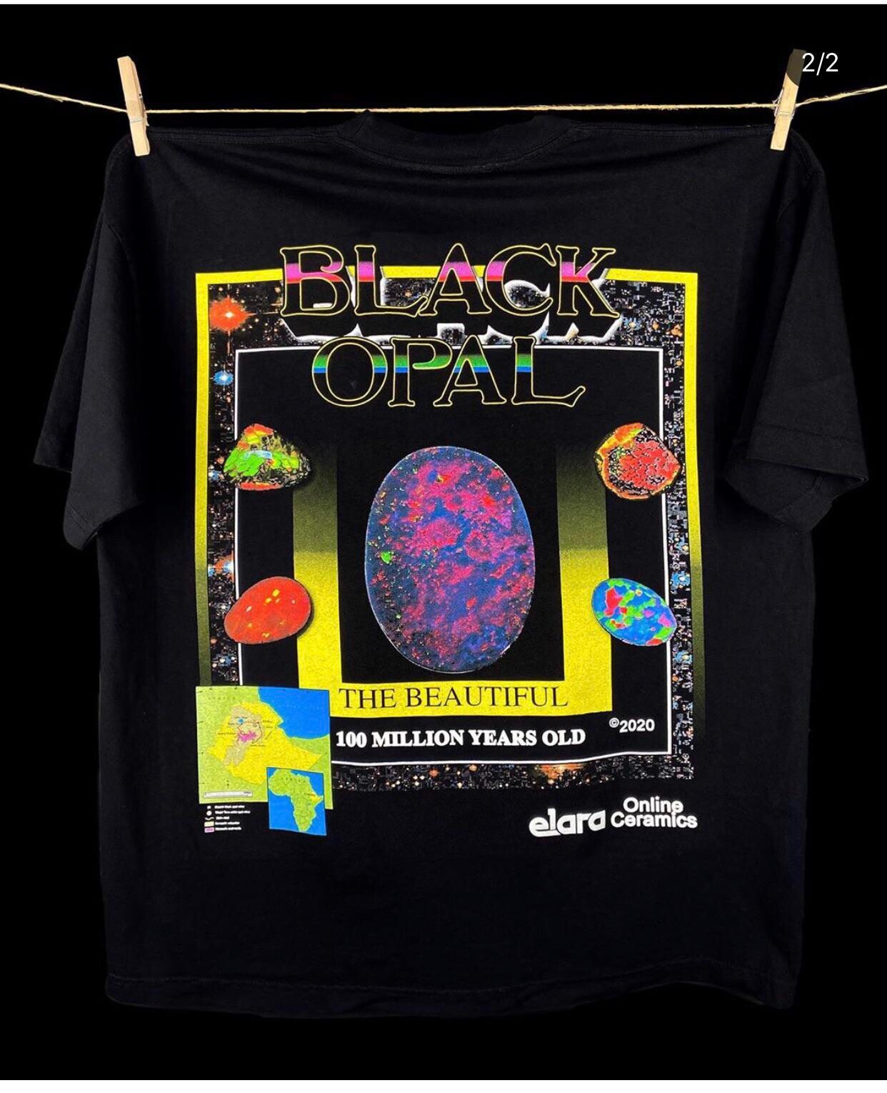 Online Ceramics X A24 Uncut Gems Black Opal T-Shirt Medium M Sold Out-image