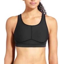 Athleta Black Sculptek Back Cut Out Medium Support Sports Bra Size XS