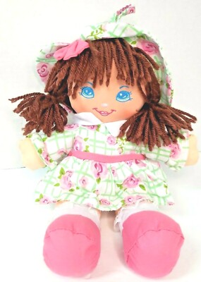 Well Made Toy 1996 Precious Mine Baby Doll Dolly Pink Flowers Hat Dress 12'' Vtg