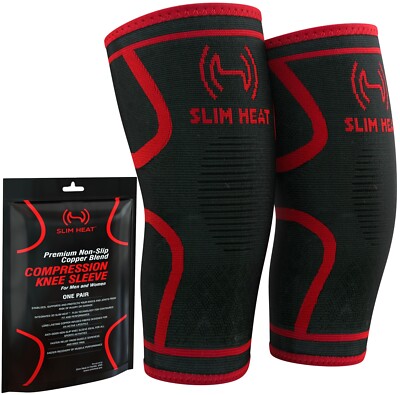  2 PACK Compression KNEE BRACE for Knee Pain Relief, Men & Women, ACL, Arthritis