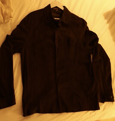 Louis Vuitton suede leather men's shirt - over-shirt. Sz. 54. Made