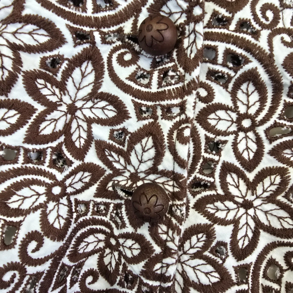 Eva Franco Jacket Women’s Size 8 Boho Academia Indie Y2K Blazer Floral Vintage - Image 3 of 4