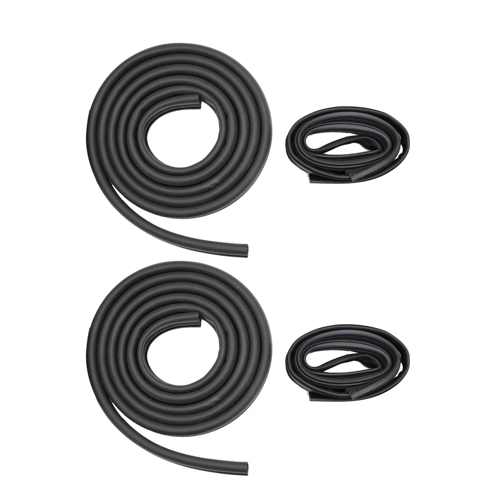Front Door Window Sweep Felts Weatherstrip Seals Kit for Chevy GMC Truck - Image 2 of 4