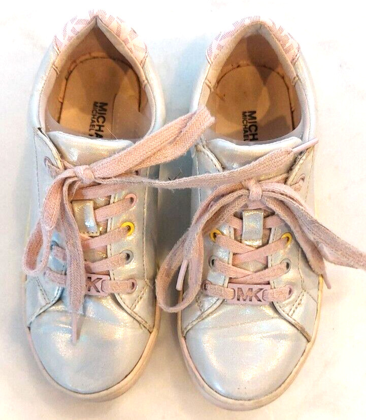 MICHAEL KORS Iridescent Pearl Leather Sneaker Casual Shoes Girls Size 13 thumbnail 6