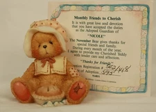 Cherished Teddies 914851 NICOLE November Vintage Bear Figurine