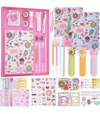 2 Pack DIY Journal Kit, 200 Piece Kid Journal , Gifts for Girls Arts  Crafts