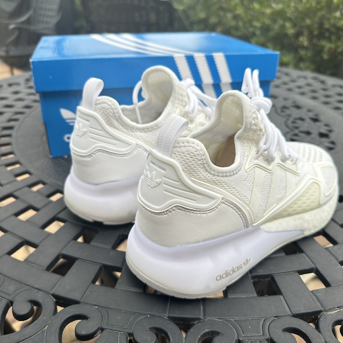 Adidas ZX 2K Boost J Cloud White Big Kid's Athletic Shoes Adidas ZX 2K Boost J Cloud White Big Kid's Athletic Shoes