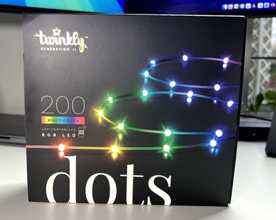 Twinkly Dots Gen II 200 LED Lichter transparentes Kabel 10 Meter, App gesteuert