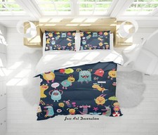 3D Monster Cartoon Pattern Kids Quilt Cover Set Duvet Cover Bedding Pillowcases
