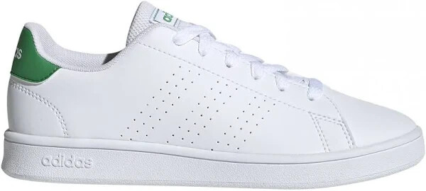 adidas Advantage K Tennis Shoe GY6995 White/Green Boys Big K