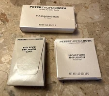 Peter Thomas Roth Moisture Infusion Facial Bar & Massaging Bar Soap Shower Cap