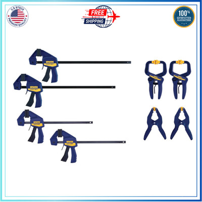 IRWIN QUICK-GRIP 8-Piece Clamp Set   6 Inch with Quick Release for Woodworking
