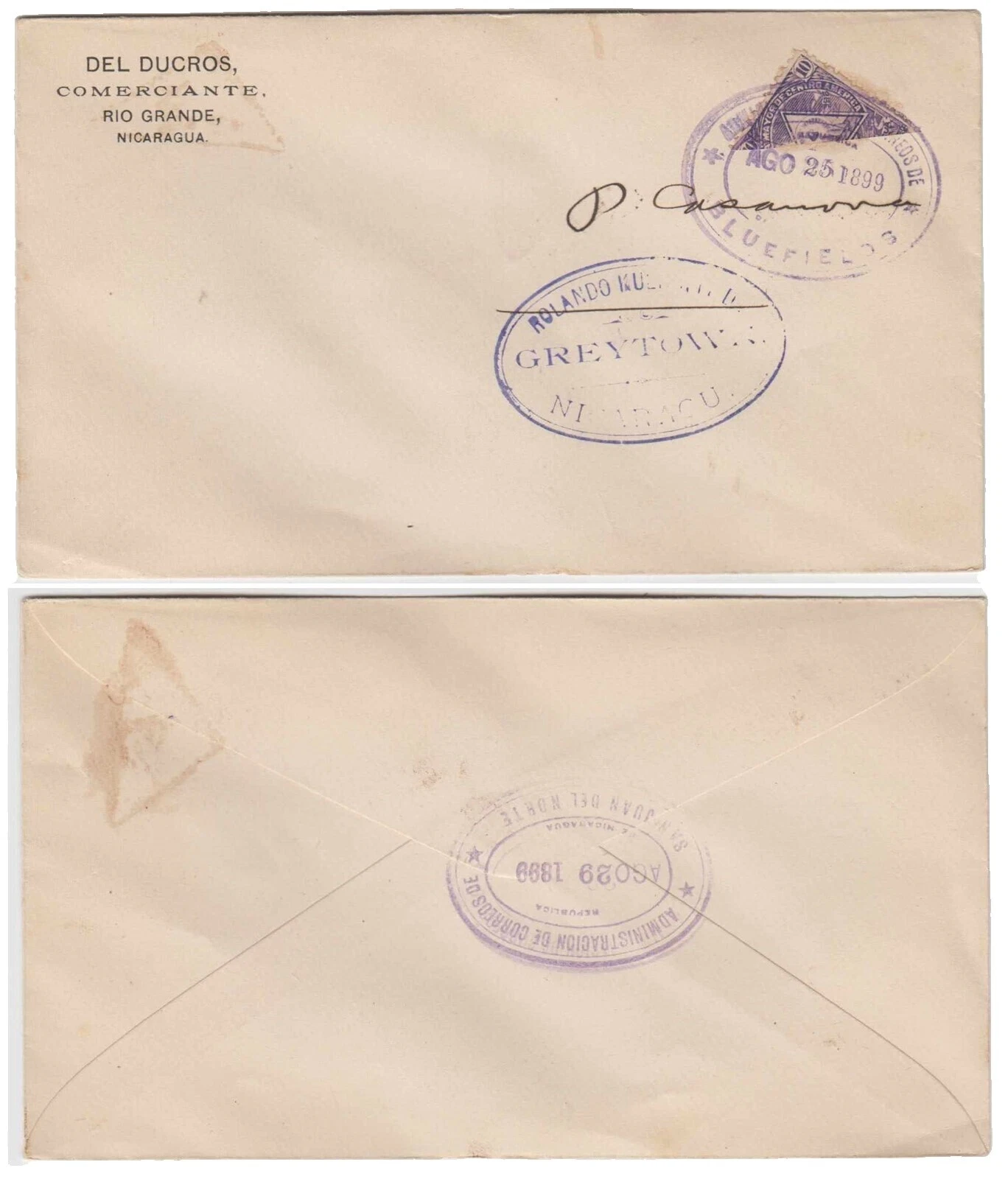 Cubierta Sellos de NICARAGUA