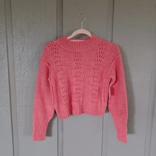 Free People Bell Song Pullover Sweater Size XS Preppy Cotton Blend In Lyra Reef