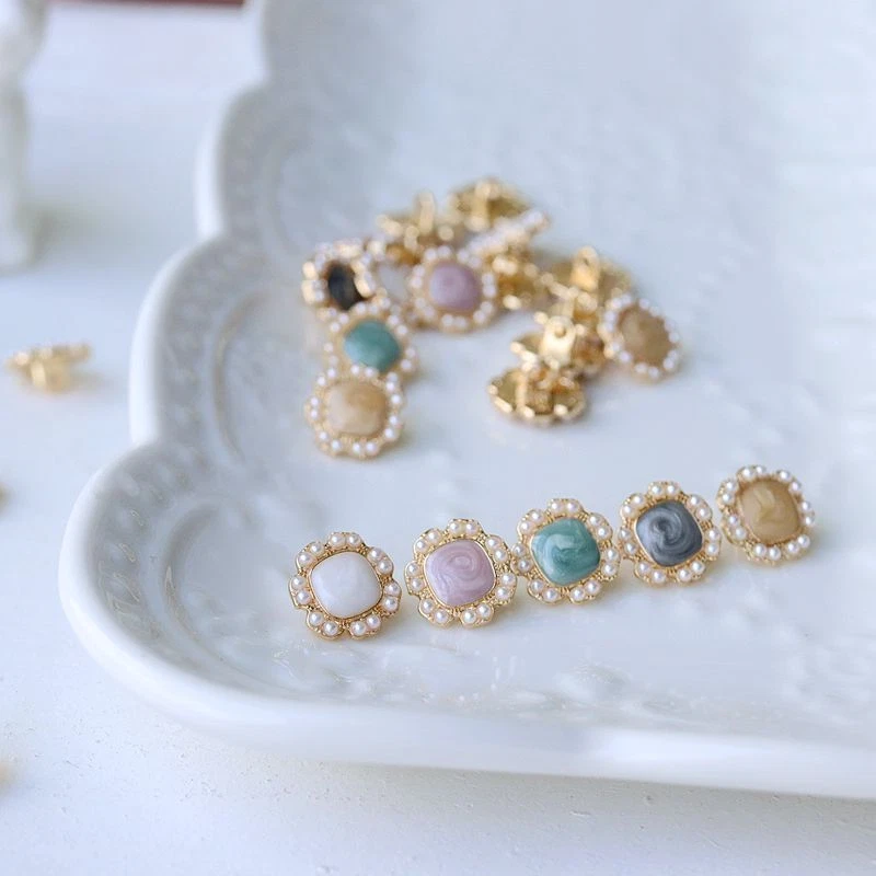 10pcs 1.2cm Alloy Buttons Mini Buttons for Sweater Shirt Sewing Crafts Accessory - Image 4 of 4