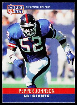 Pepper Johnson, 1990 Pro Set, #226, New York Giants,