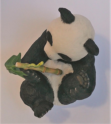 De colección 1984 Eva Dalberg ""Hi There"" oso panda juguetón con figura de bambú 4,25 - Imagen 7 de 8