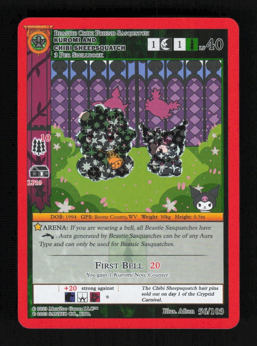 MetaZoo Kuromi's Cryptid Carnival - KUROMI & CHIBI SHEEPSQUATCH 56