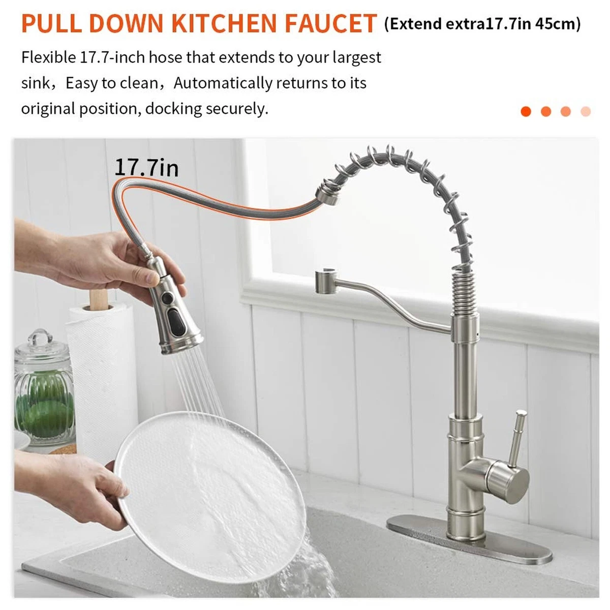 8/mo Finance OWOFAN Kitchen Faucet With Pull Down Sprayer, 53 OFF