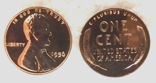 1956 **PROOF** LINCOLN WHEAT CENT - SCHÖNE MÜNZE - L@@K AUF BILDERN!!!!!