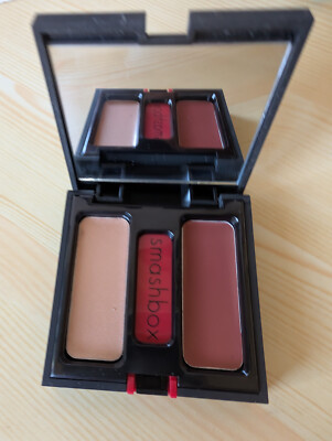 New Smashbox Lip Brilliance Duo Set Tempt 2 Color with Lip Brush & Carry Case