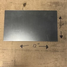 14 Gauge (0.074” Thick) Cold Roll Steel Sheet Metal - 7” x 12” - New