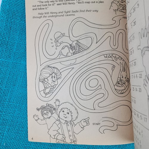 Vintage 1984 Cabbage Patch Kids Jumbo Activity Coloring Book 128 Pages - Picture 8 of 17